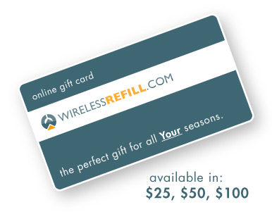 WirelessRefill.com Gift Card - Prepaid Wireless